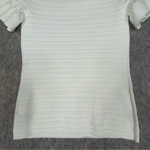 Ted Baker Misteey Bardot Frill Sleeve Off Shoulder Fitted Flattering Top US Sz 8 - Picture 11 of 13